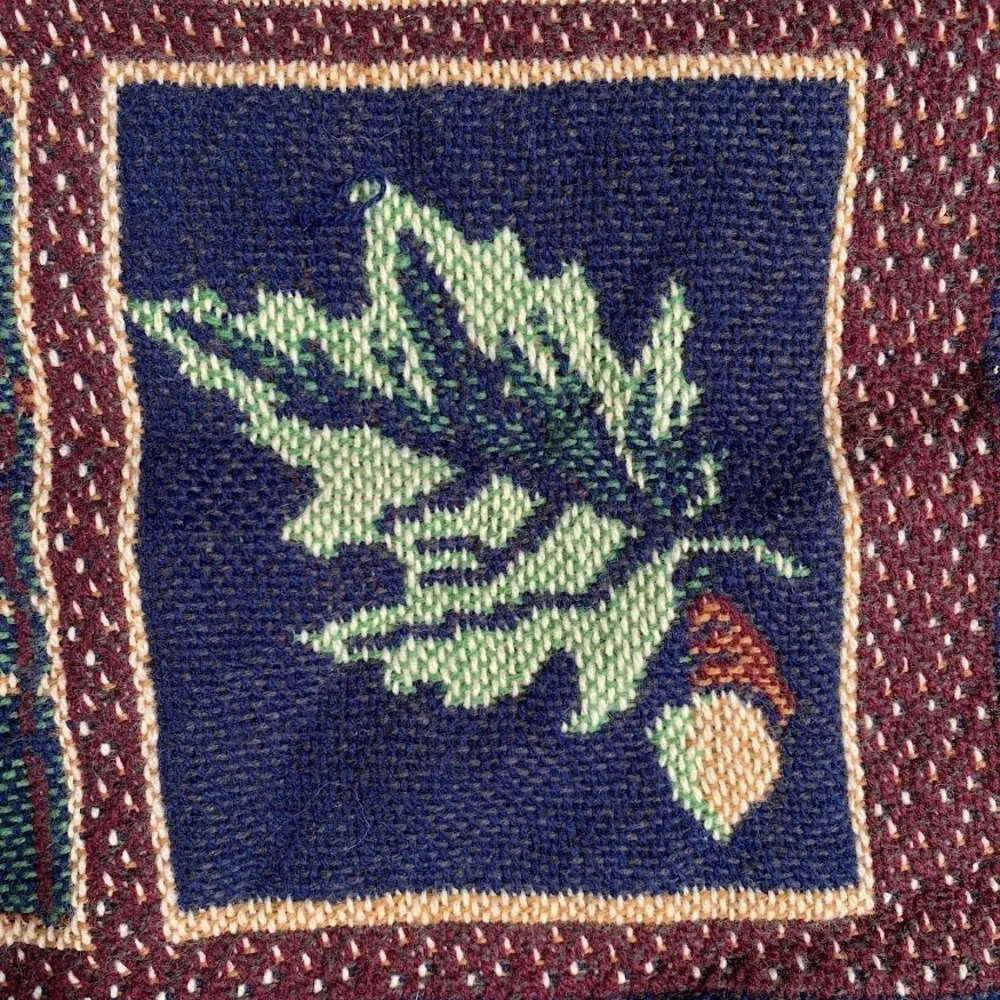 Vintage Fall Theme Woven Throw Blanket Tapestry Autumn Thanksgiving